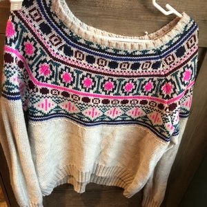 Tribal Print Wool Sweater